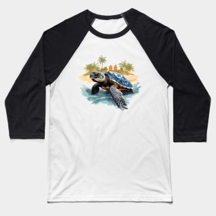 Green Sea Turtle Baseball T-Shirt